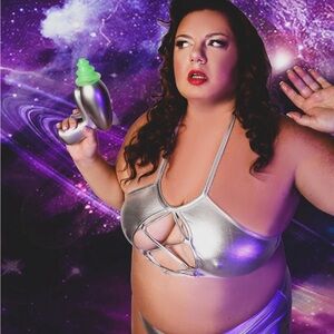 Silver Satin Bra with Modern Design